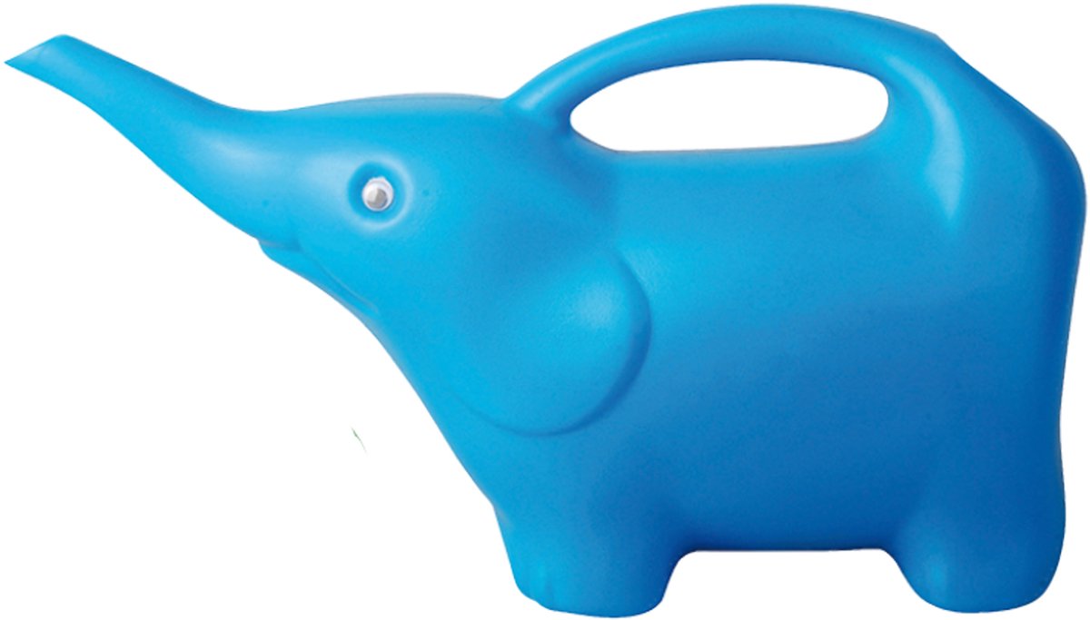 Esschert Design Gieter - Olifant - blauw - 1,6 liter - kunststof - Olifant 's gietertje - gieters voor kinderen