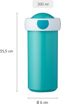 Sluitbeker Campus - Drinkbeker - Lekvrije waterfles voor kinderen - Herbruikbare beker - BPA-vrij en vaatwasmachinebestendig - 300 ml - Luipaard