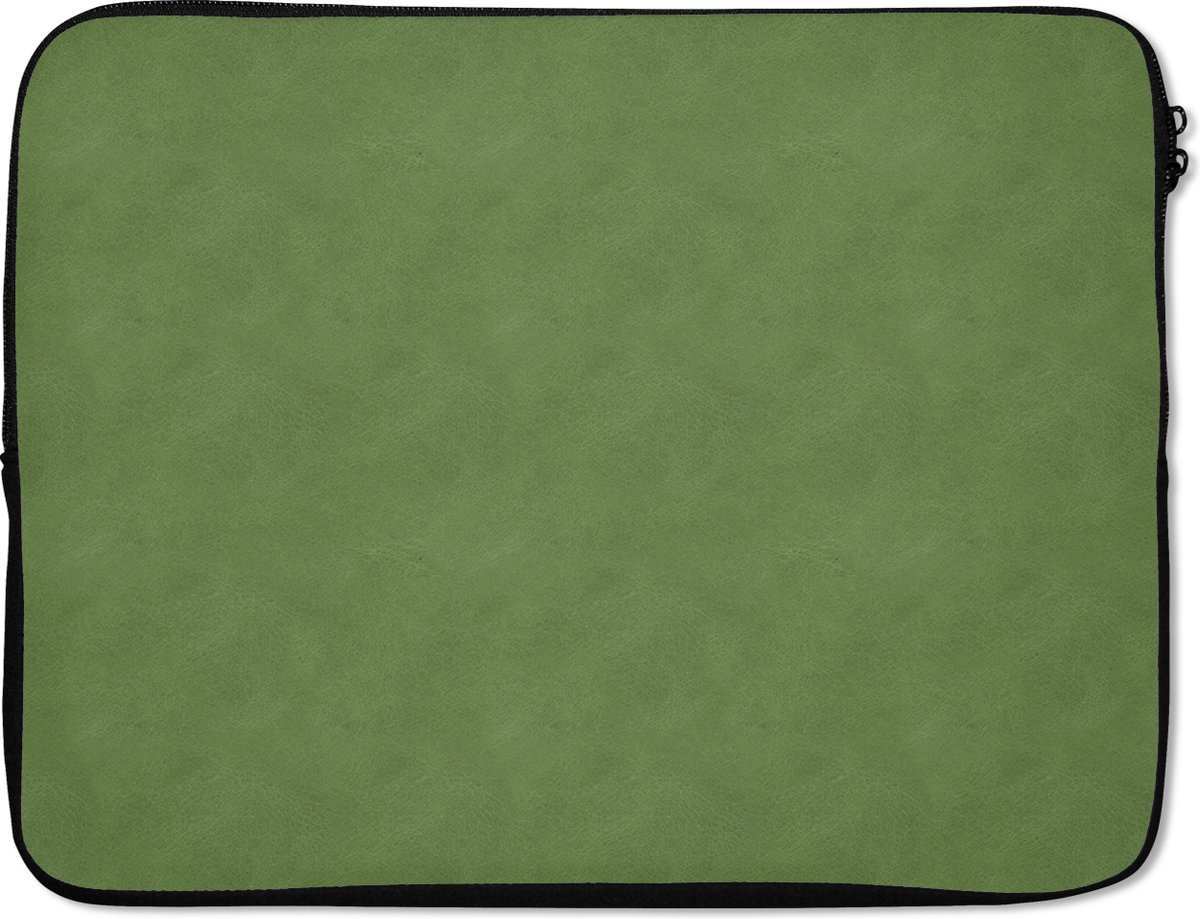 Laptophoes - Groen - Leer print - Laptop - Laptopaccesoires - 15 6 Inch - Laptopcase