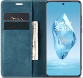 ProGuard OnePlus 12R Wallet Hoesje Vintage Leder Blauw