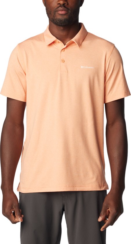 Columbia Tech Trail Polo Shirt 1768701882, Mannen, Oranje, Poloshirt, maat: