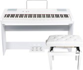 Fazley FSP-500-W digitale piano wit + onderstel + pianobank