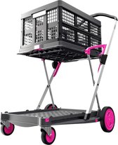 Clax trolley inclusief vouwkrat - Roze