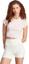 adidas Sportswear Lounge Ribbed Crop T-shirt - Dames - Roze- L