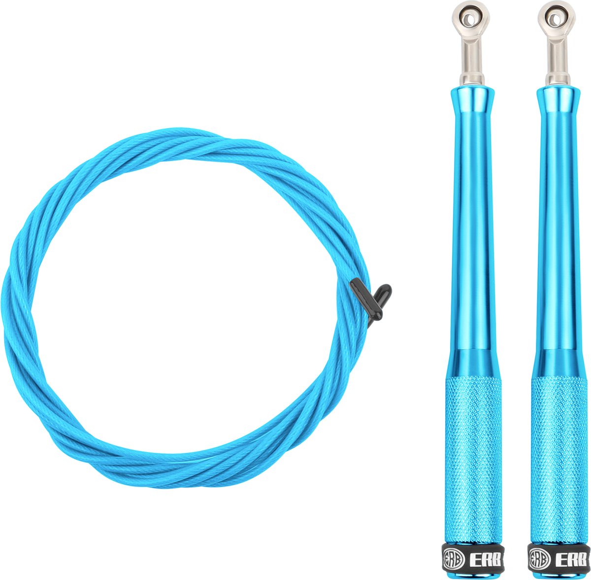 ERB® Professioneel Crossfit & Fitness Springtouw - Speedrope - Jump Rope - Verstelbaar - Volwassenen & Kinderen – Blauw