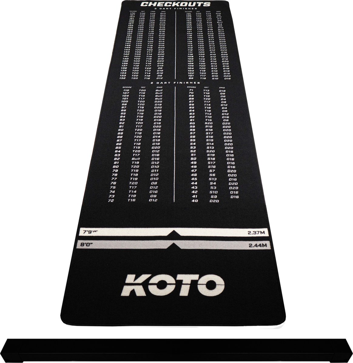KOTO Oche Carpet Checkout Dartmat 285 x 80 cm