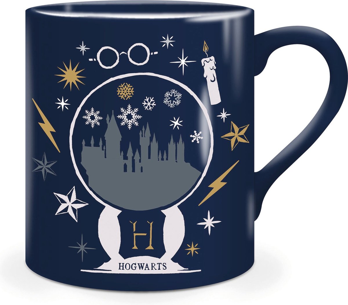 Harry Potter - Kasteel van Zweinstein met Kerstmis - Mok - Blauw - 400ml