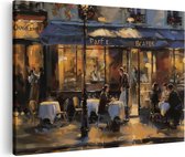 Artaza Peinture sur Toile Oeuvre d'un Café à Paris - 60x40 - Décoration murale - Photo sur Toile - Impression sur Toile