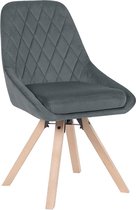 Rootz Velvet Swivel Dining Chair - Roterende stoel - Ergonomische stoel - Luxe comfort - Duurzaam ontwerp - Veelzijdig gebruik - 84 cm x 40 cm x 41 cm