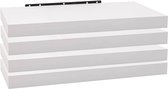 Rootz Set van 4 wandplanken - Zwevende planken - Displayplanken - Vochtbestendig - Eenvoudige installatie - Veelzijdig gebruik - 50 cm x 22,9 cm x 3,8 cm per plank