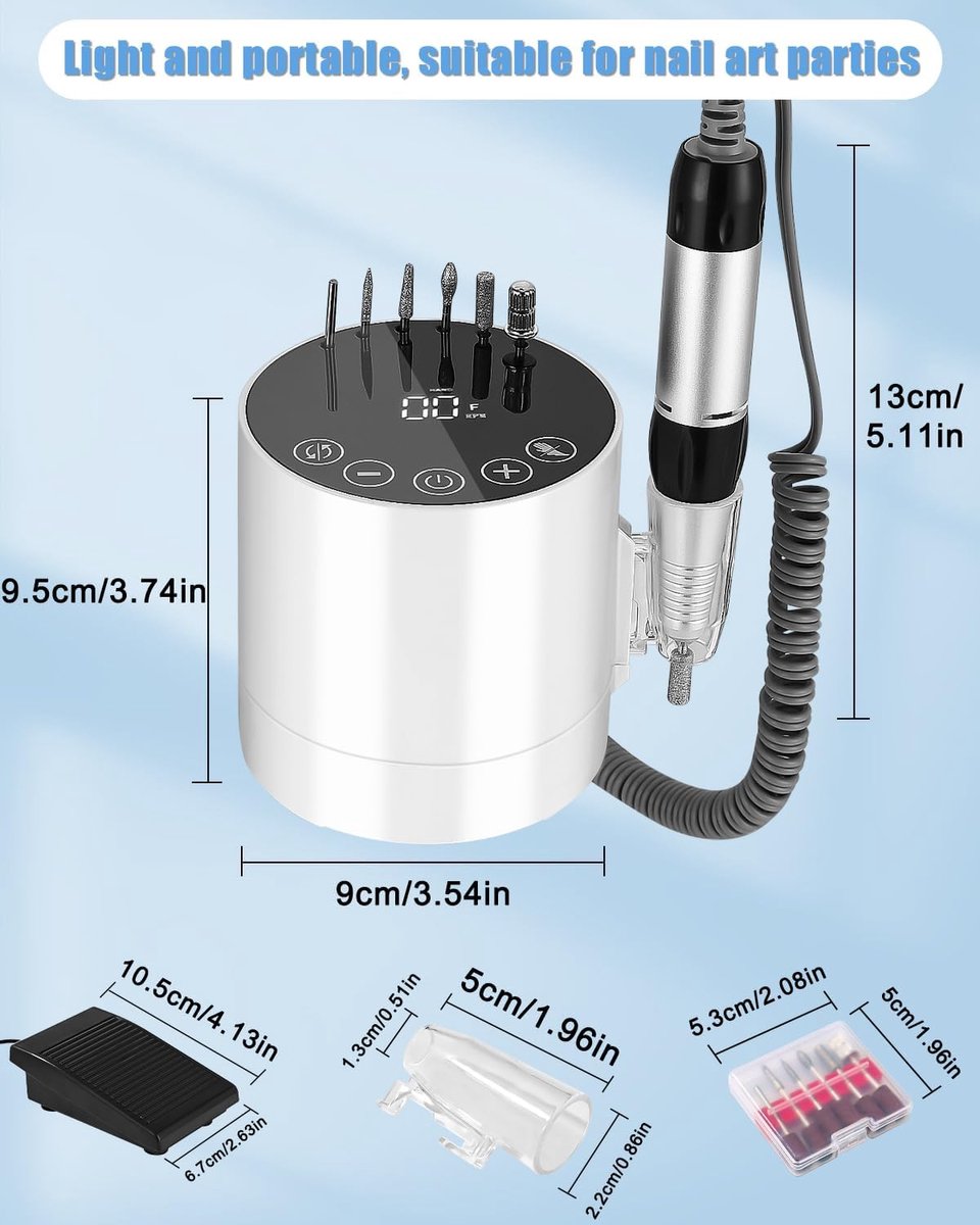 Goedkoopste Nagelvijl voor Acryl-, Gel- en Natuurlijke Nagels 35,000 rpm