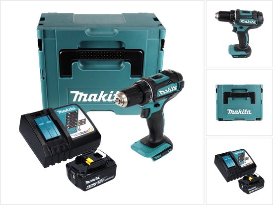 Makita DDF 482 RG1J accuboormachine 18 V 62 Nm + 1x accu 6,0 Ah + oplader + Makpac