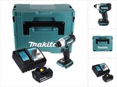 Makita DTD 155 RG1J accu slagmoersleutel 18 V 140 Nm 1/4" borstelloos + 1x oplaadbare accu 6.0 Ah + lader + Makpac