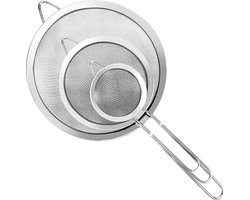 Bondoo - keukenzeef - set van 3 stuks - bolzeef 8 cm, 14 cm, 20 cm - RVS
