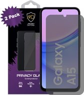 2-Pack MobyDefend Samsung Galaxy A15 Screenprotectors - HD Privacy Glass Screensavers - Glasplaatjes Geschikt Voor Samsung Galaxy A15