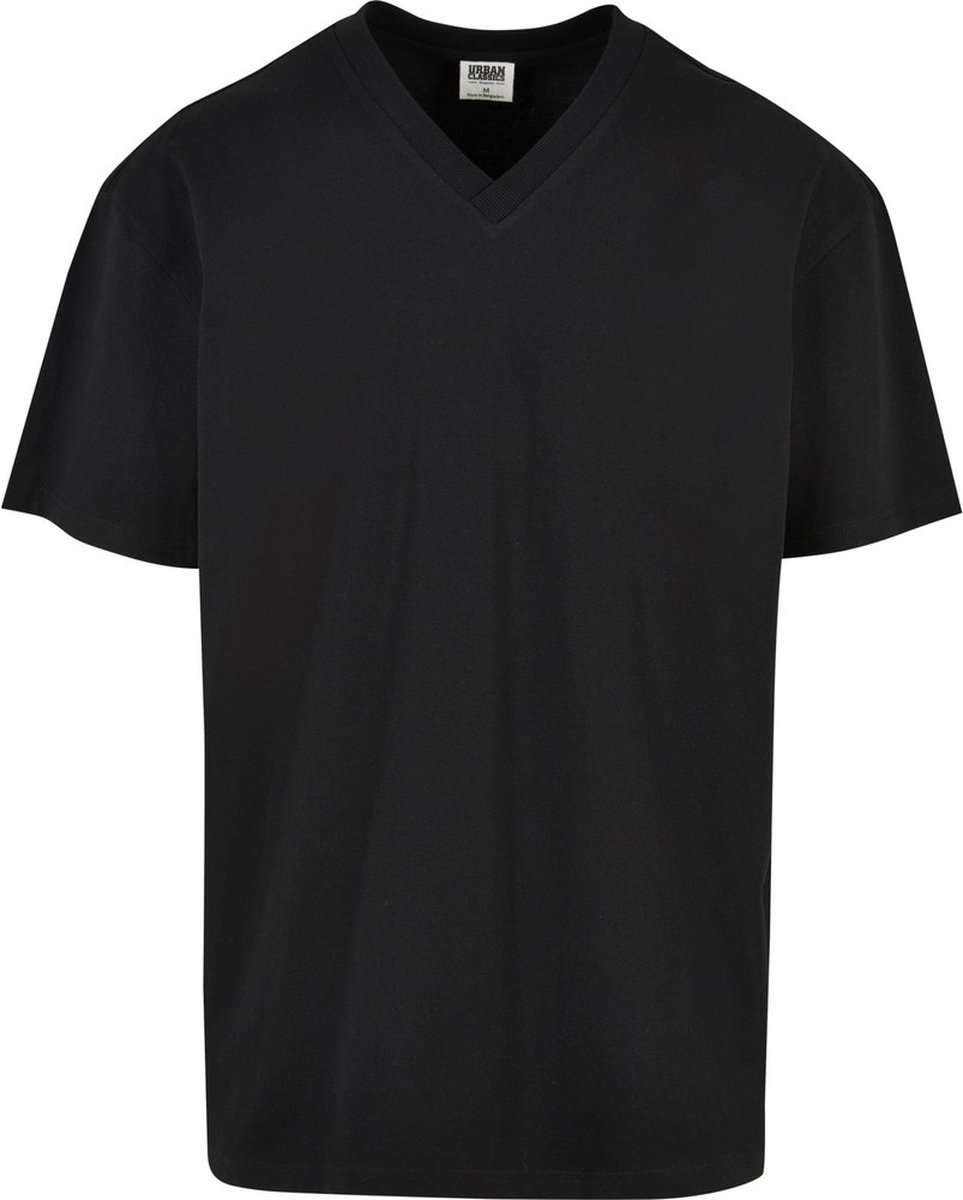 Urban Classics Organic Oversized V-Neck Heren T-shirt L Zwart