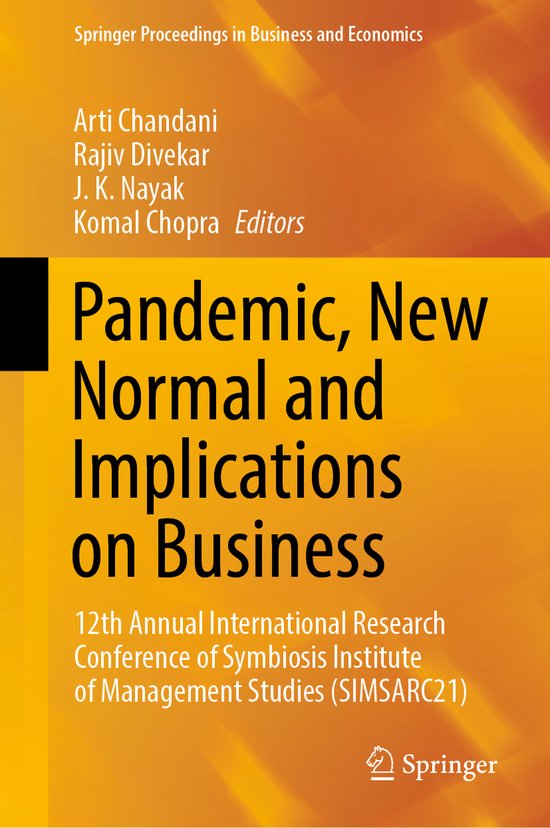 Springer Proceedings in Business and Economics- Pandemic, Ne ... - cover