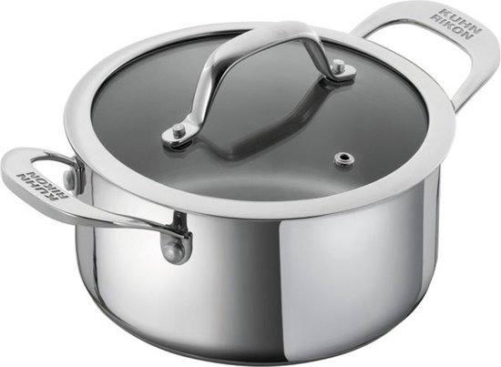 Kuhn Rikon - Allround Series - Casserole 5,4L - Acier inoxydable - Acier inoxydable, Céramique, Gaz, Halogène, Induction