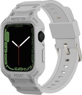 Geïntegreerde Apple Watch Band en Beschermhoes - Grijs - Universele Maat voor 38mm 40mm 41mm - Stijl ontmoet Sportiviteit