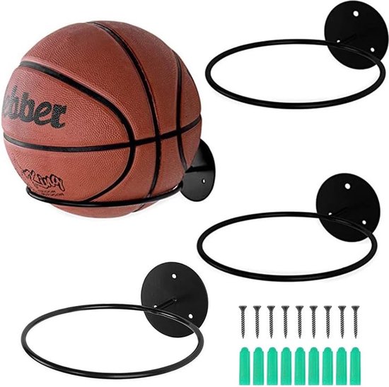 Support Basket Football Mur Support Mural Pour Ballons Sport - 2 Pièces En Métal, Universel, Avec Vis Rangement Ballon Sport Support Basket Football Mur Support Mural Pour Ballons Sport - 2 Pièces En Métal, Universel, Avec Vis Rangement Ballon Sport