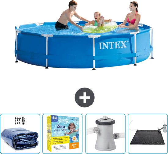 Wiltec solar zwembadfolie 3,6 m blauw 400µ, ronde zwembadafdekking voor