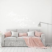 Muursticker Love Laugh Live - Roze - 80 x 42 cm - alle muurstickers woonkamer slaapkamer