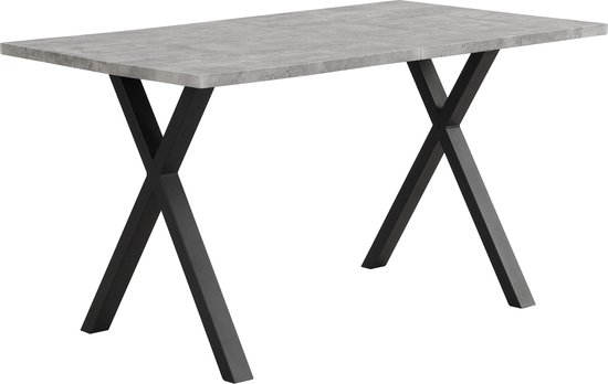 Eettafel Mysha Deens ovaal melamine zwart 150x90 cm