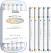 Ainy - Twinmarkers stiften - set van 5 viltstiften in pastel kleuren, hobby alcohol kleur markers / markeerstiften voor kinderen & volwassenen