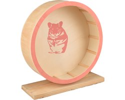 Flamingo Danco - Speelgoed Knaagdier - Ks Looprad Danco Hout Zalm Roze L Dia. 29cm - 1st - 127171 - 1st
