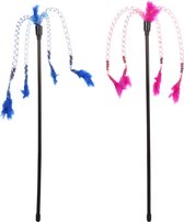 Flamingo Narcy - Speelgoed Katten - Ps Narcy Hengel + Veren/tentakels Multi 60cm Assortiment - 1st - 125060 - 1st