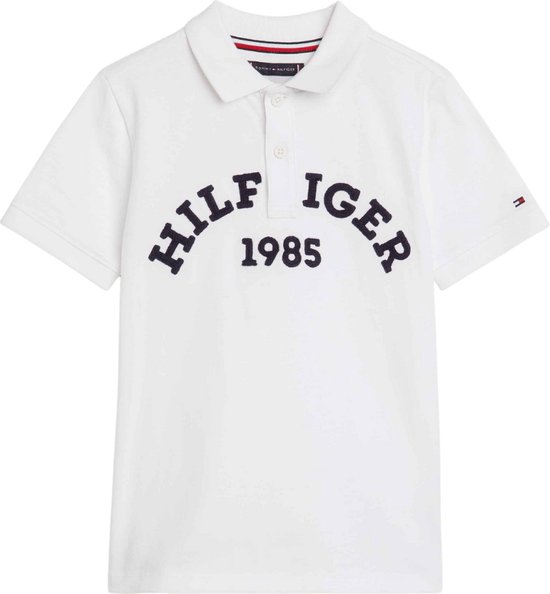 Tommy Hilfiger MONOTYPE 1985 ARCH POLO S/S Jongens Poloshirt - White