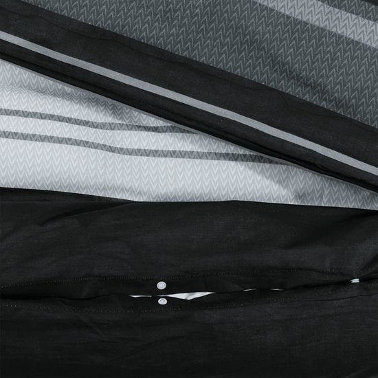Parure de lit vidaXL - 220 x 240 cm - Zwart et Wit