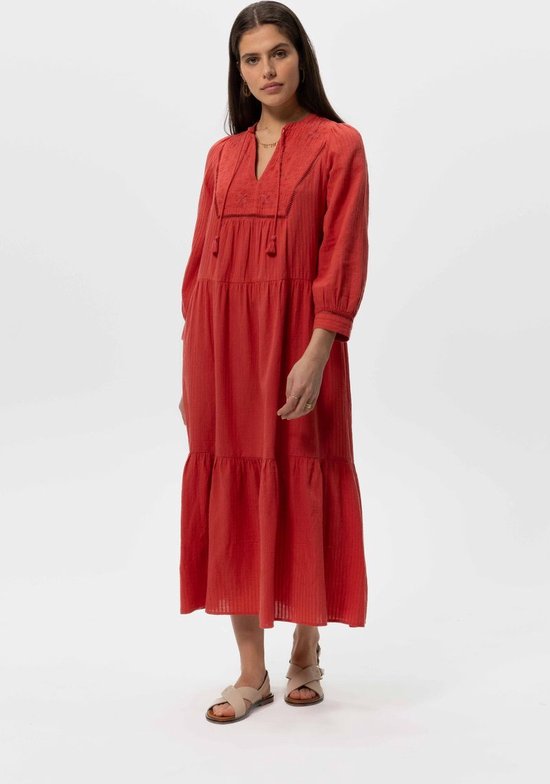 Sissy-Boy - Rode maxi boho jurk met embroidery