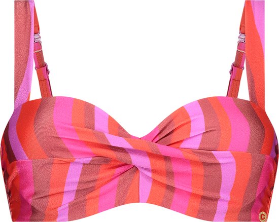 Ten Cate - Twisted Bikini Top Shiny Wave - maat 44C - Meerkleurig