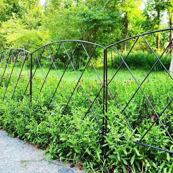 Clôture De Jardin Leroy Merlin Lot De 10 Panneaux De Clôture De Jardin Pour Animaux - 43,2 Cm (H) X 3,3 M (L) - Clôture De Jardin En Métal Antirouille Pour Extérieur