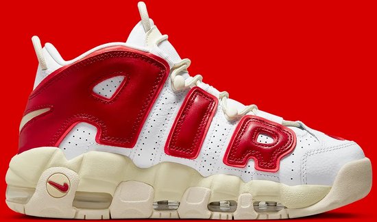 Nike - Air More Uptempo - Sneakers - Mannen - Wit/Rood