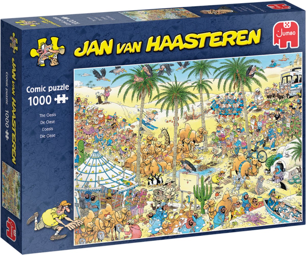 Jan van Haasteren - De Oase - 1000 stukjes puzzel - Legpuzzel — afbeelding 8