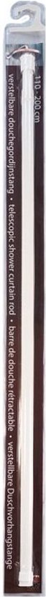 Dutch House Tringle de douche réglable 110-200 cm Wit