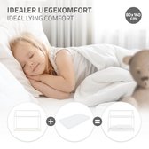 Kinderbed met dak en lattenbodem 80x160 cm White Pine ML Design