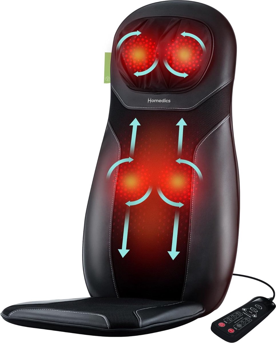 Goedkoopste Shiatsu Rugmassageapparaat met Verwarmingskenmerken en Vibratiemodi - Full-body Massagestoel met Afstandsbediening (Zwart