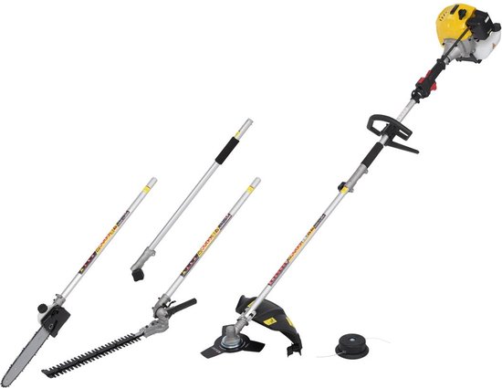 Foto: Bosmaaier grastrimmer grasmaaier draagbare elektrisch grasmaaiers met 2 accu zwart voor tuin