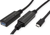 Câble répéteur actif ROLINE USB 3.2 Gen 1, type A - C, noir, 10 m