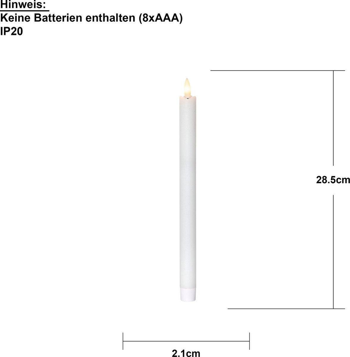 Star Trading LED-stokkaarsen 'Flame', echte was, set van 4, wit