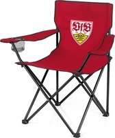 Chaise de camping pliable VFB 80x50cm rouge avec logo