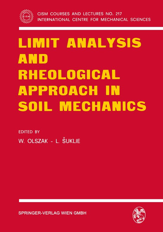 Limit Analysis and Rheological Approach in Soil Mechanics - cover