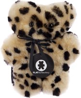FLATOUTbear Baby (Leopard) | 100% MERINO Schapenvacht | Wol | ECO | Knuffel | Kraamcadeau | Knuffelbeer