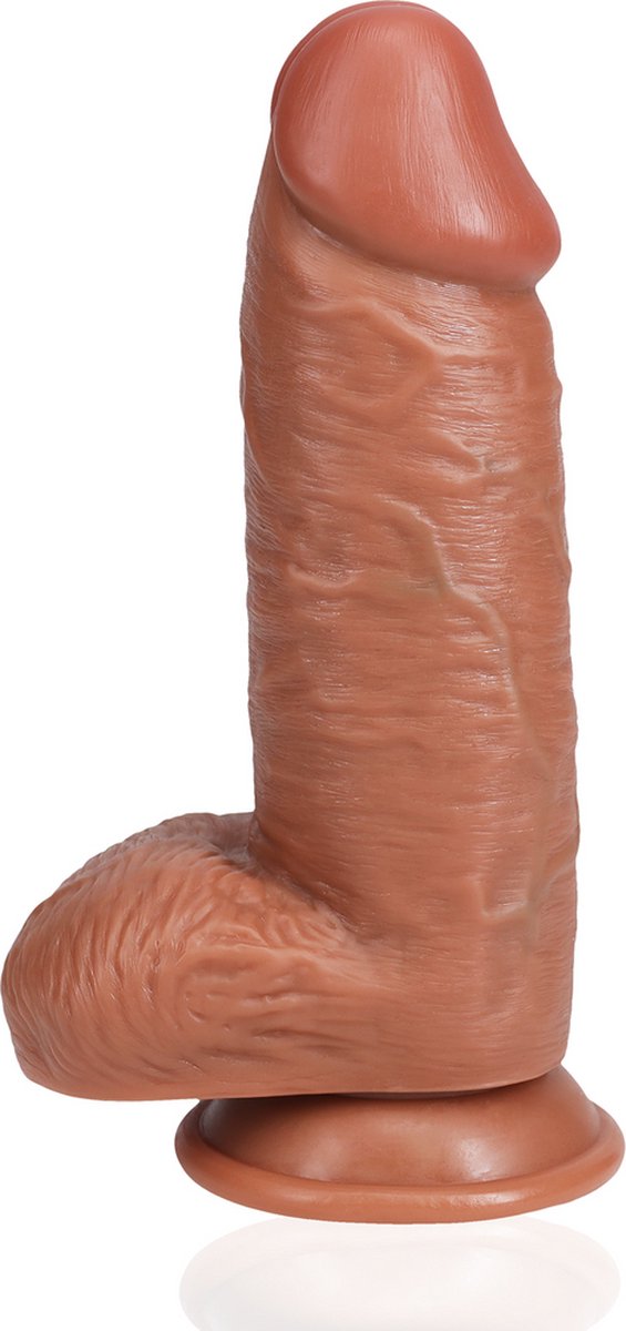 Goedkoopste Extra Thick Straight with Balls 20,3 cm - Tan