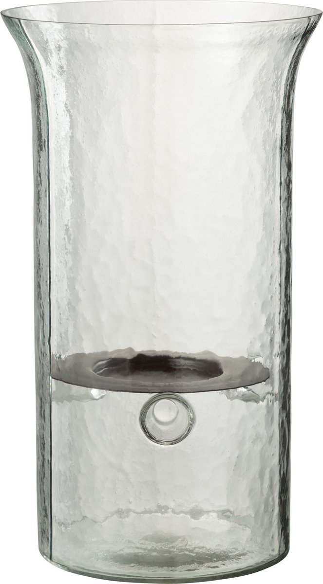 J-Line kaarshouder Bord Wazig - glas - transparant - medium