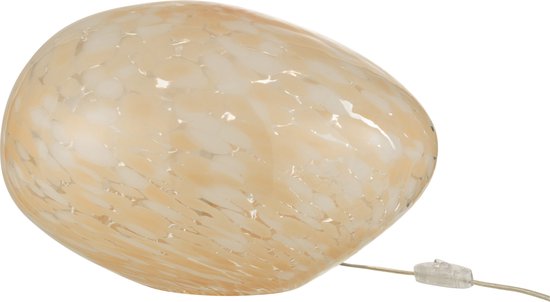 J-Line lampe de chevet Melissa Ovale - verre - beige