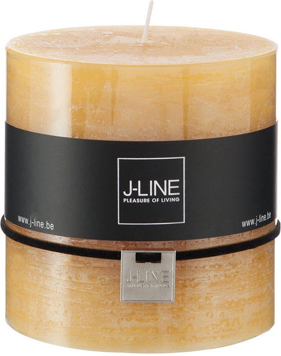 J-Line bougie cylindrique - ocre - 75H – 6 pcs